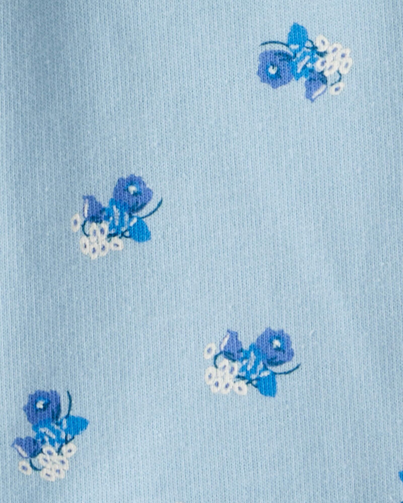 Baby Girl 3-Piece Floral Sherpa Long-Sleeve Bodysuit & Pant Set - Blue, image 4 of 6 slides