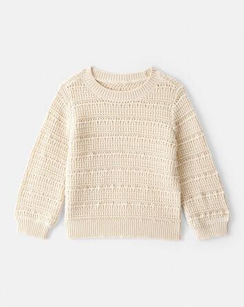 Baby Girl Long-Sleeve Sweater - Ivory, 