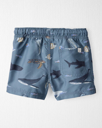 Toddler Boy Recycled Ocean-Print Swim Trunks, 
