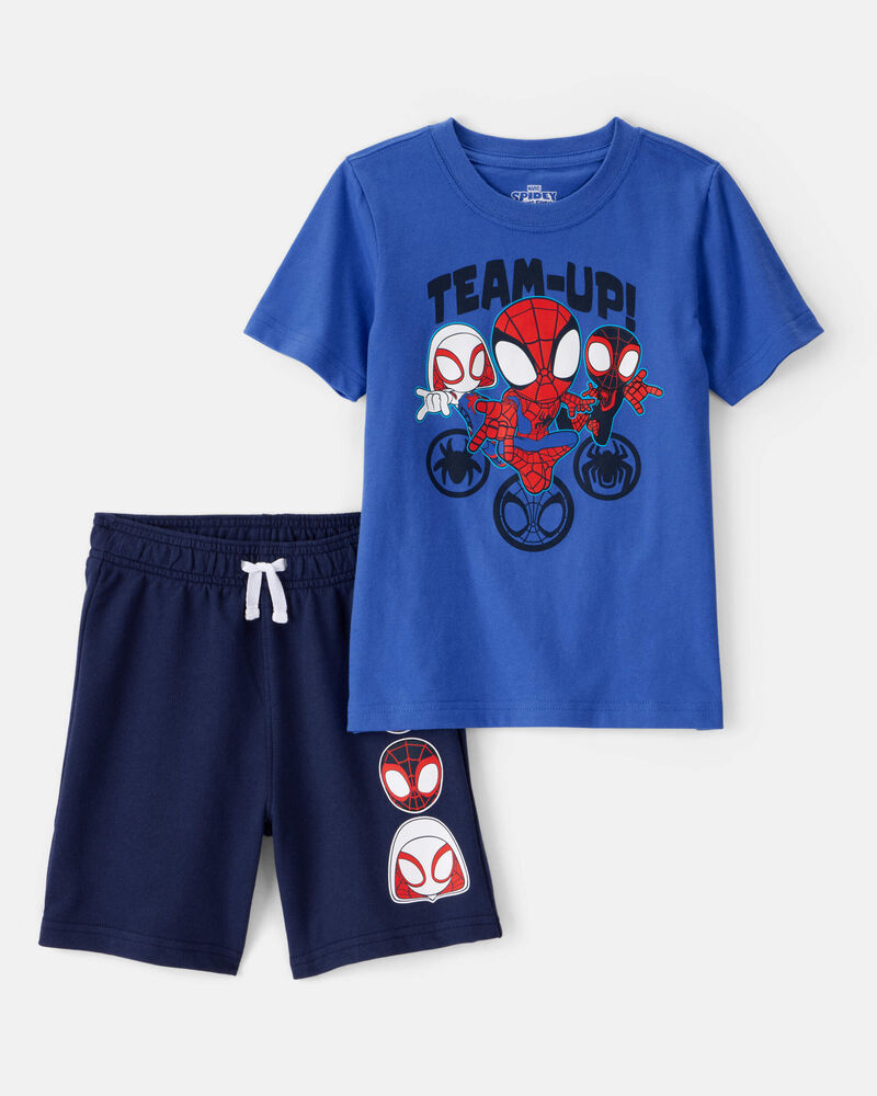 Toddler Boy 2-Piece Spider-Man Outfit Set - Navy/Blue , image 1 of 5 slides