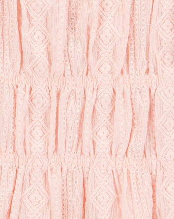 Girls Ruched Textured Tank - Pink, 