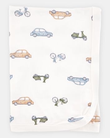 Baby Boy Cars PurelySoft Blanket - Ivory, 