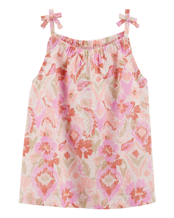 Toddler 2-Piece Floral Print Tank & Drawstring Shorts Set - Pink
, 