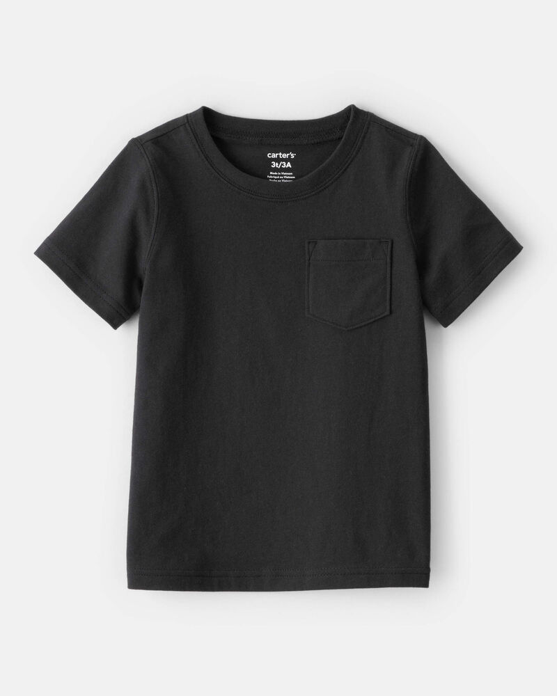 Toddler Boy Solid Short-Sleeve Tee - Black, image 1 of 3 slides