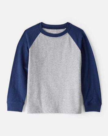 Toddler Boy Long-Sleeve Raglan Tee - Grey, 