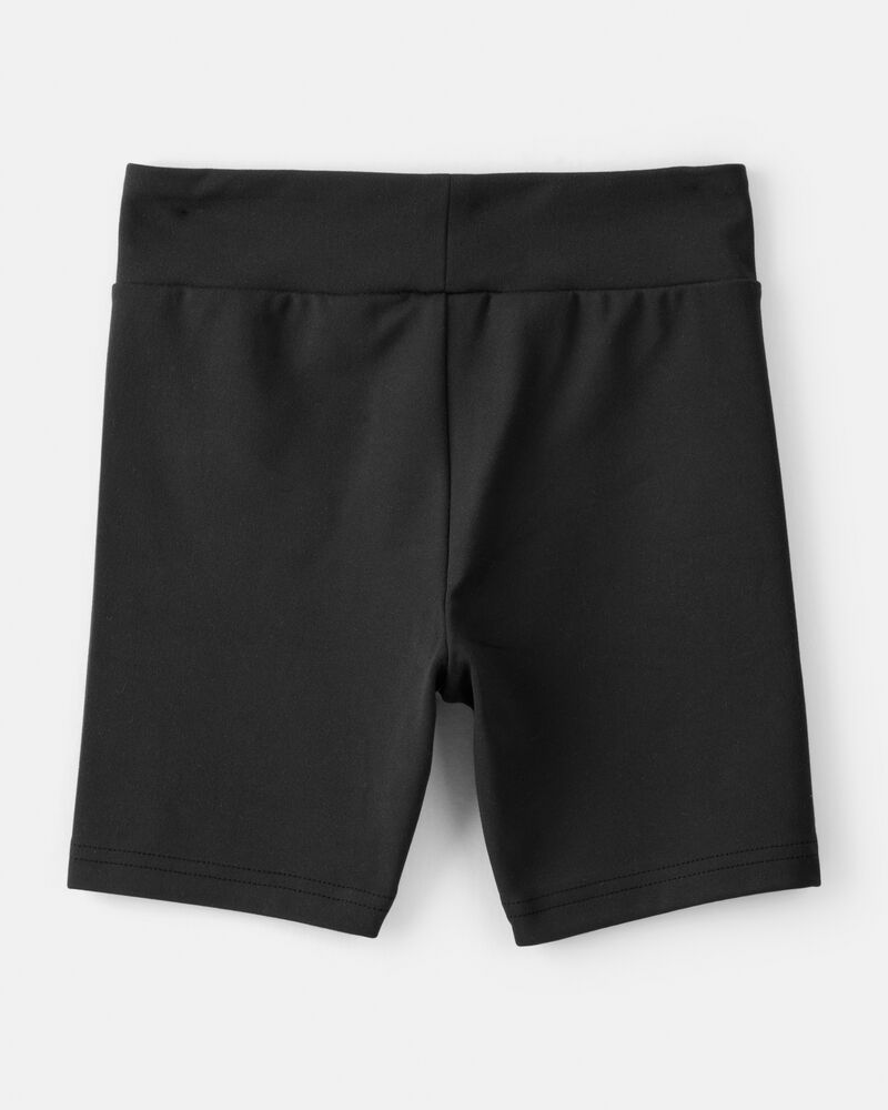 Girls 2-Piece Short-Sleeve Graphic Tee & Bike Shorts Set - White/Black, image 6 of 7 slides