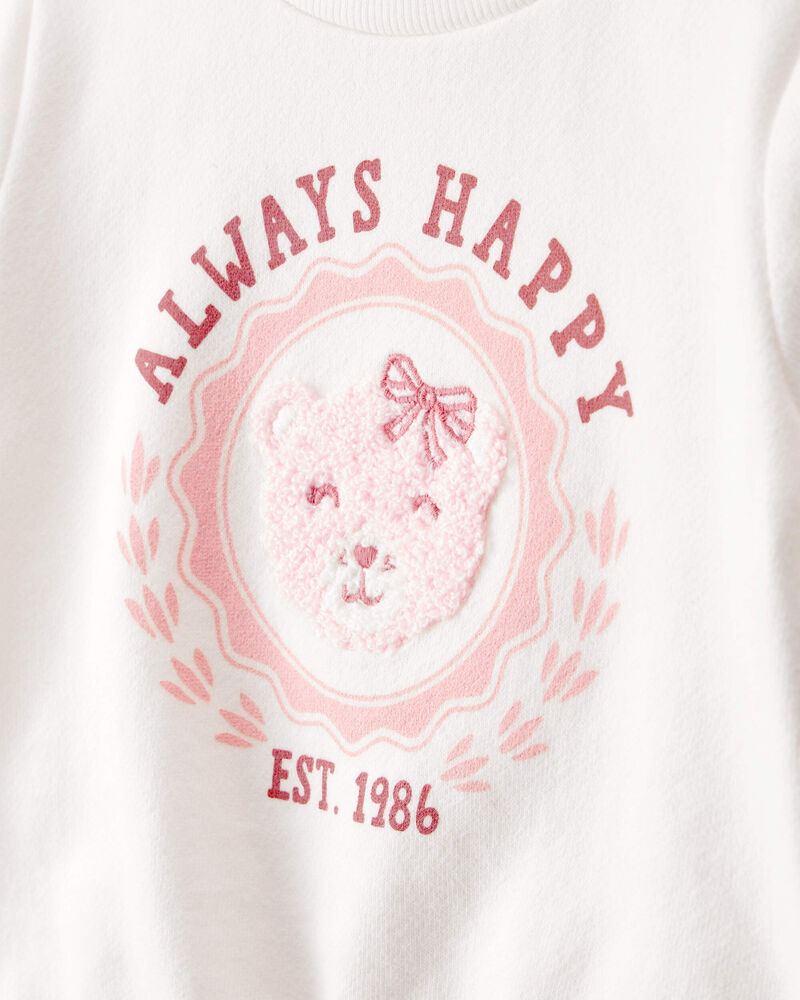 Baby Girl 2-Piece Graphic Tee & Printed Skort Set - White/Pink, image 3 of 7 slides