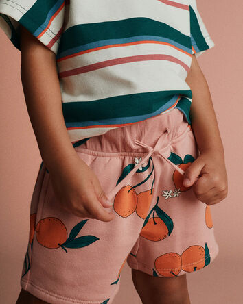 Toddler City Park&trade; Short in Clementine Grove Print - Light Pink, 