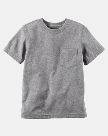 Toddler Solid Short-Sleeve Pocket Tee - Grey, 