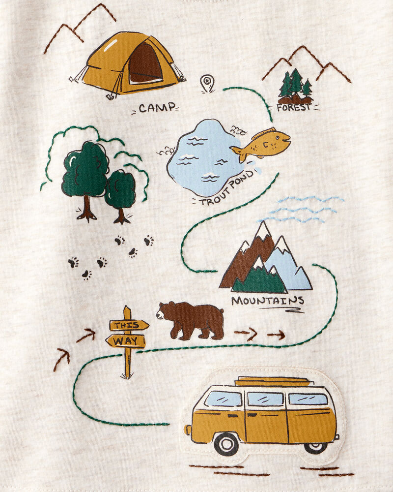 Baby Boy Camping Short-Sleeve Graphic Tee - Ivory, image 3 of 4 slides