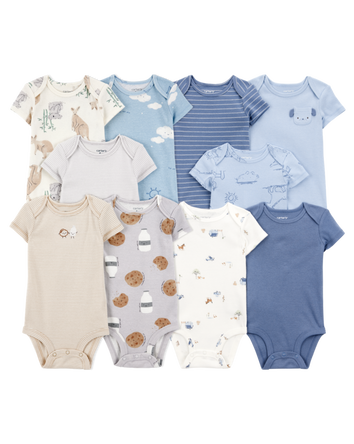 Baby 10-Pack Short-Sleeve Bodysuits, 