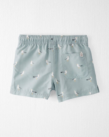 Toddler Boy Recycled Seagull-Print Swim Trunks, 