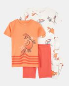 Toddler Boy 4-Piece Beach Crab 100% Snug Fit Cotton Pajamas - Orange, image 1 of 4 slides