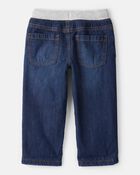 Toddler Boy Lined Dark Wash Straight Jeans, image 2 of 4 slides