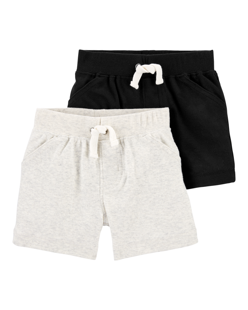 Baby 2-Pack Cotton Pull-On Shorts, image 1 of 4 slides