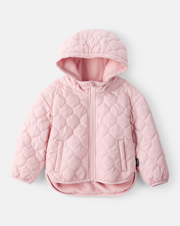 Toddler Girl Long-Sleeve Midweight Quilted Jacket - Pink, 