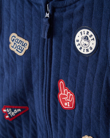 Baby Boy 3-Piece Game Day Little Vest Set - Navy/Red, 