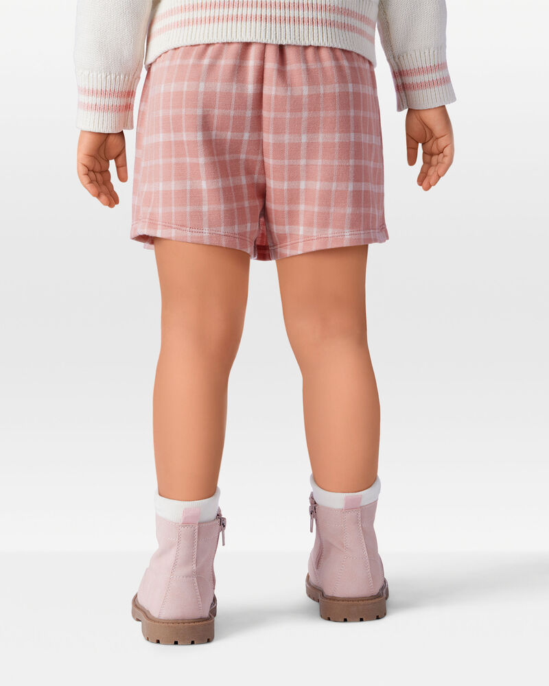 Toddler Girl Plaid Print Knit Skort - Pink, image 4 of 6 slides