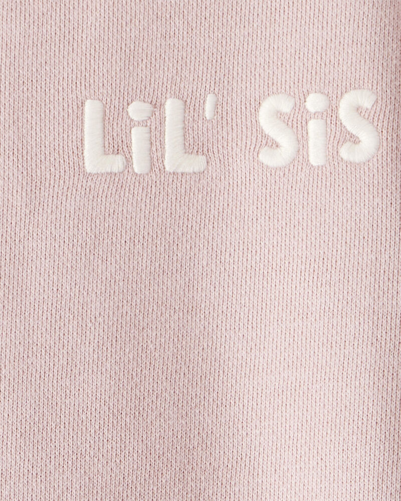 Baby Girl Organic Cotton Lil' Sis Bubble , image 3 of 5 slides