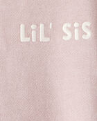 Baby Girl Organic Cotton Lil' Sis Bubble , image 3 of 5 slides