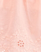 Kid 2-Piece Cinched Fashion Top & Eyelet Skort Set, image 6 of 6 slides