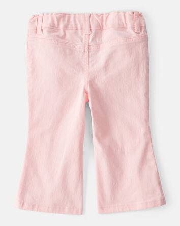 Baby Girl Cotton Flare Pants - Pink, 