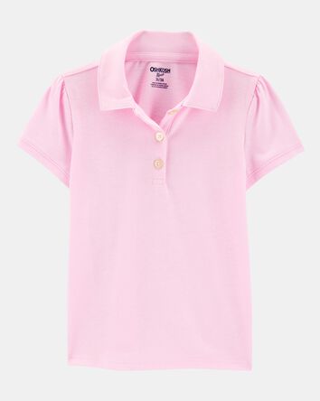 Toddler Pique Uniform Polo Shirt - Pink, 