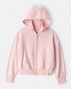 Girls 2-Piece DayDream Fleece Hooded Zip-Up Jacket & Joggers Set - Pink, image 2 of 6 slides
