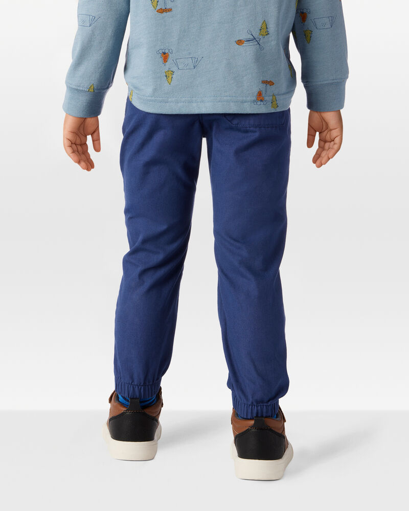 Toddler Boy  Cotton Everyday Pull-On Jogger - Navy, image 4 of 6 slides