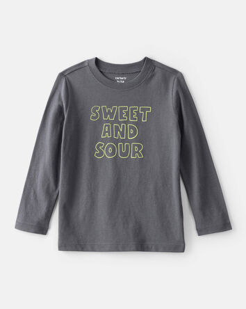 Toddler Boy Sweet and Sour Long-Sleeve Graphic Tee - Grey, 