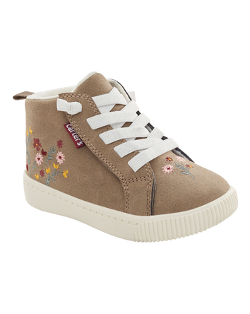 Kid Floral High-Top Sneakers, 