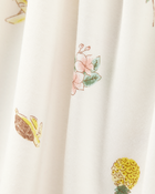 Baby Girl Tropical Print 2-Way Zip PurelySoft Convertible Foot Sleep & Play Pajamas - Ivory, image 5 of 7 slides