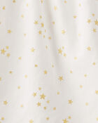 Toddler Girl Star Print Cotton Long-Sleeve Top - White, image 2 of 3 slides