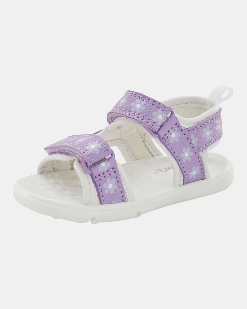 Baby Every Step&reg; First Walker Floral Sandals - Purple/White, image 7 of 7 slides