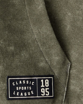 Boys French Terry Acid Wash Hoodie - Green, 