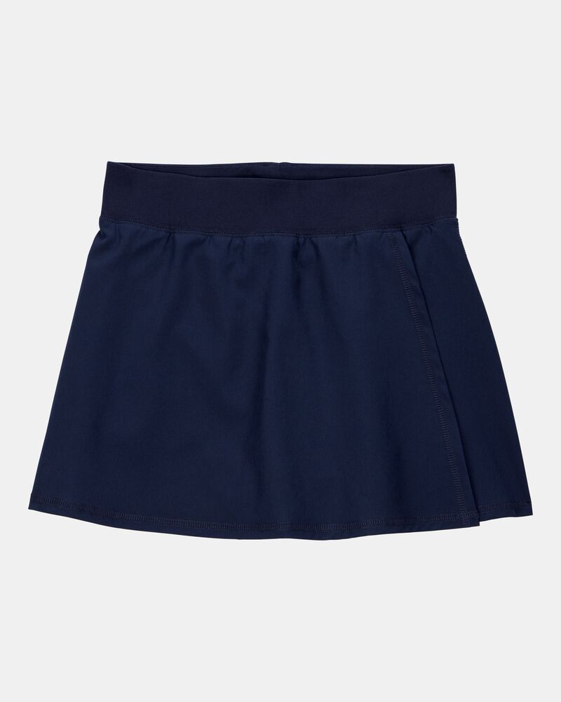 Kid 2-Pack Poplin Stretch Uniform Skorts - Navy, image 2 of 4 slides