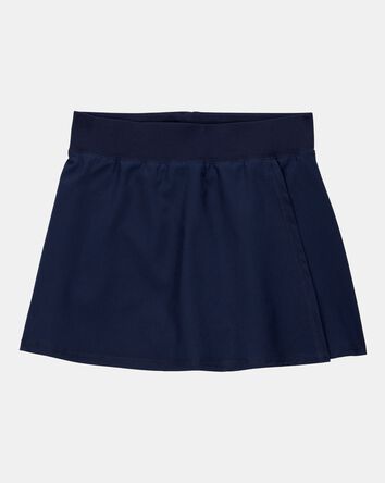 Girls Active Stretch Uniform Skort - Navy, 