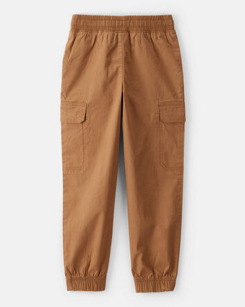 Boys Cotton Fashion Cargo Pants - Brown, 