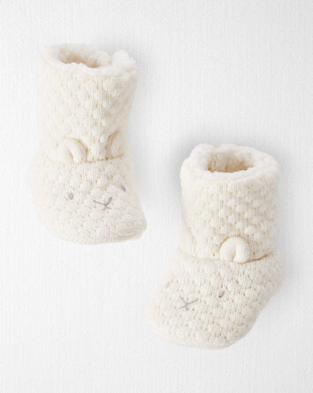 Baby Organic Cotton Sweater Knit Booties, 