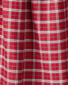 Toddler Girl Plaid Cotton Sleeveless Occasion Dress - Red, image 4 of 5 slides