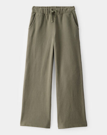 Kid French Terry Drawstring Pants - Olive, 