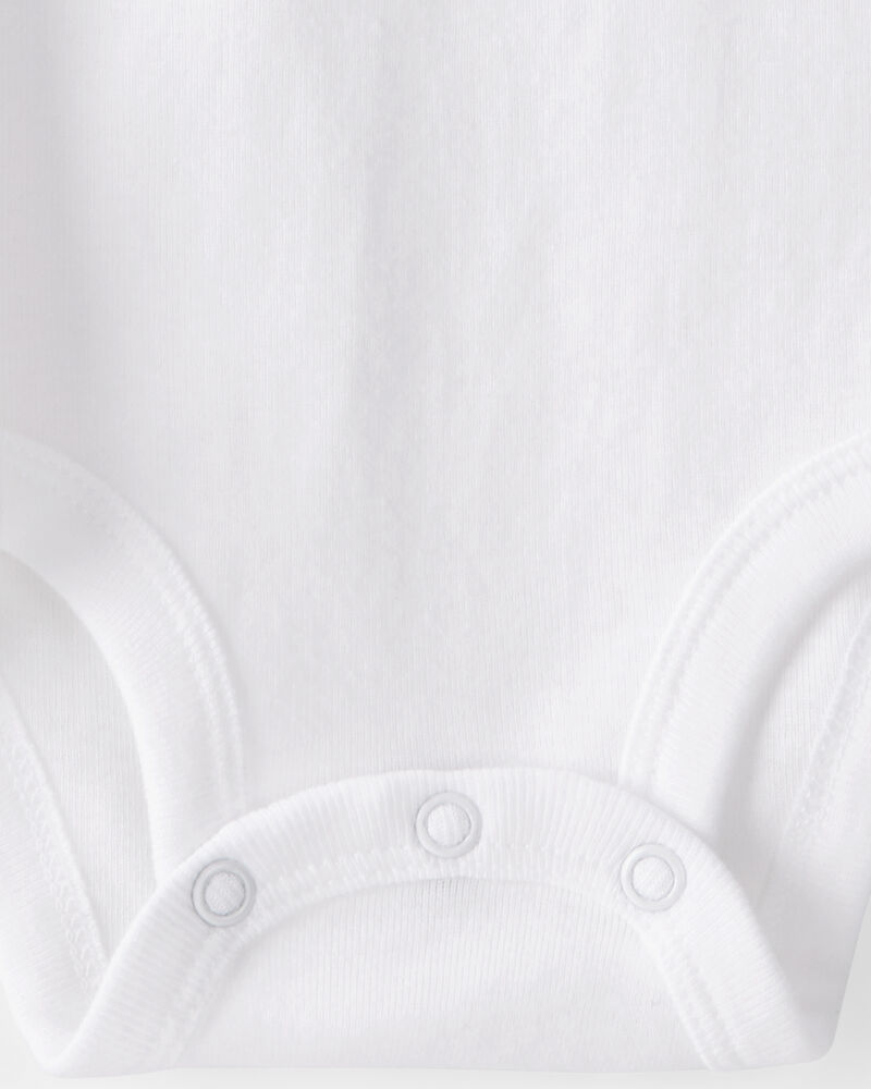 Baby 10-Pack Sleeveless Cotton Bodysuits - White, image 4 of 4 slides