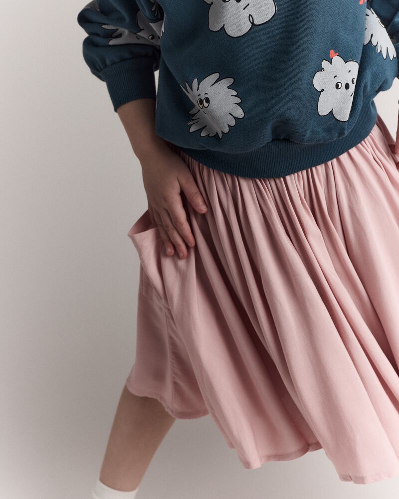 Toddler Girl Avenue Twirl&trade; Midi Skirt with Otter Pockets - Light Pink, image 3 of 6 slides