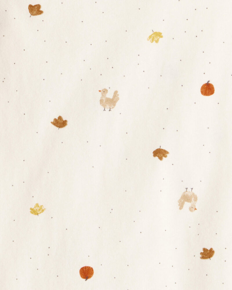 Baby Girl 3-Piece Thanksgiving Print Dress Set - White/Brown, image 5 of 7 slides