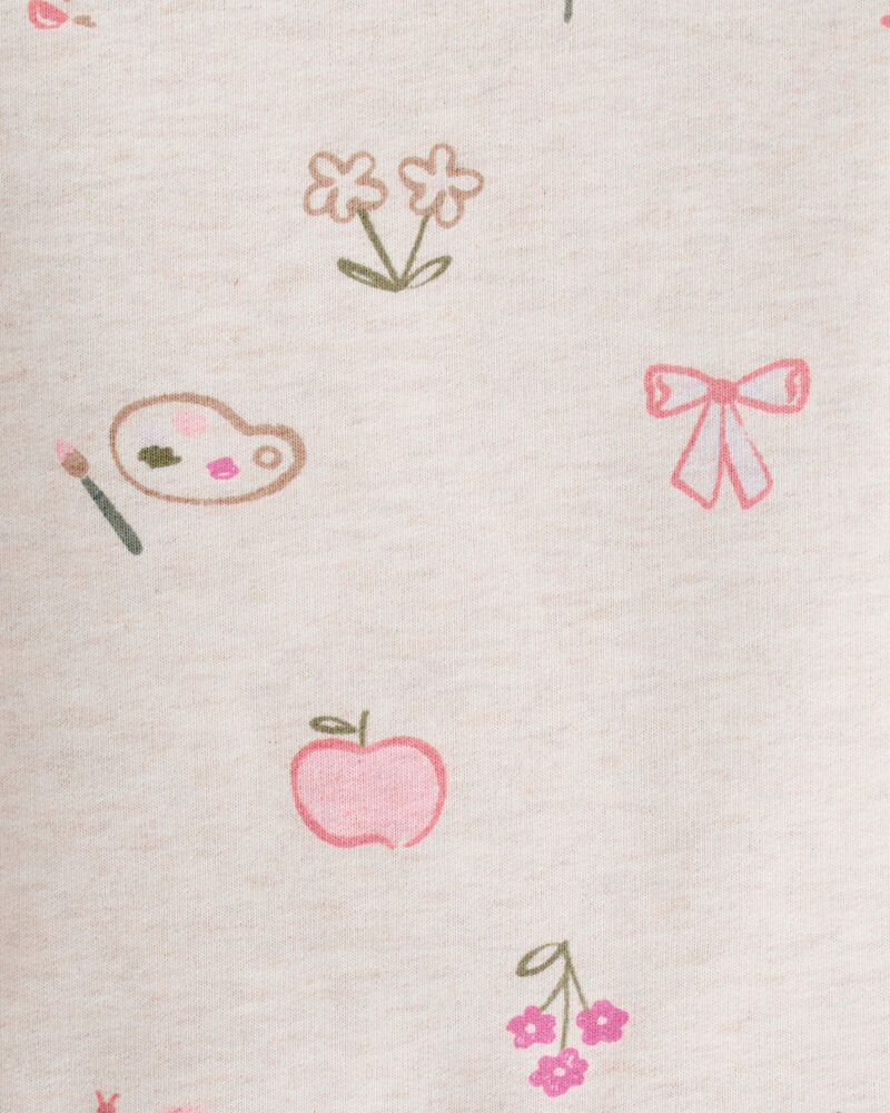 Toddler Girl French Terry Long-Sleeve Pullover Sweatshirt - Ivory, image 2 of 3 slides