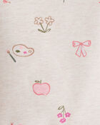 Toddler Girl French Terry Long-Sleeve Pullover Sweatshirt - Ivory, image 2 of 3 slides