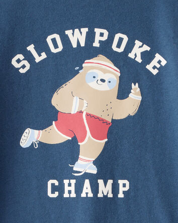 Toddler Boy "Slowpoke Champ" Long-Sleeve Graphic Tee - Blue, 
