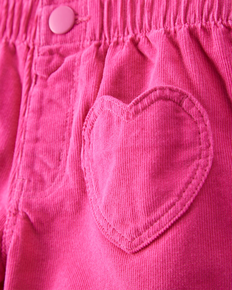 Toddler Girl Heart Pocket Barrel Pants - Pink, image 3 of 5 slides