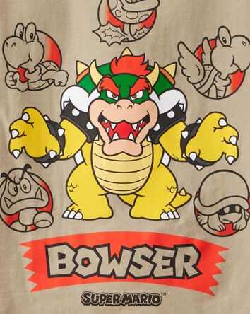 Boys 2-Piece Bowser Outfit Set - Brown/Orange, 