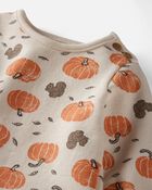 Baby Boy 2-Piece Organic Cotton Set in Harvest Pumpkins Print, image 3 of 5 slides